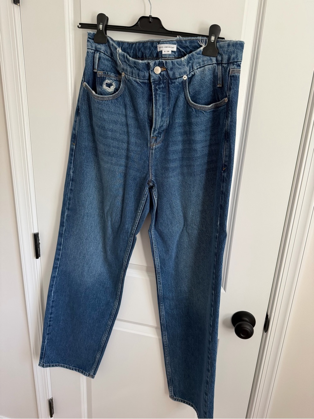 Good American Classic High-Waist Blue Denim Jeans